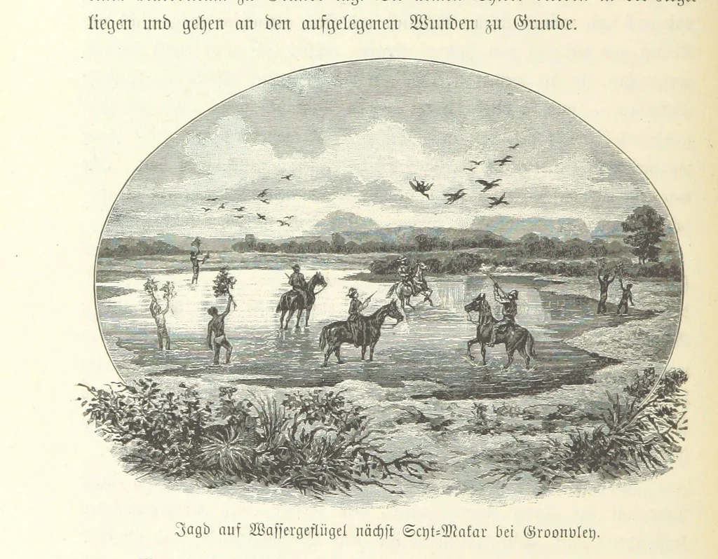 An illustration from Von der Capstadt ins Land der Maschukulumbe. Reisen im südlichen Afrika in den Jahren 1883-1887 ... Mit 205 Original-Holzschnitten, etc, 1890, leaf 108