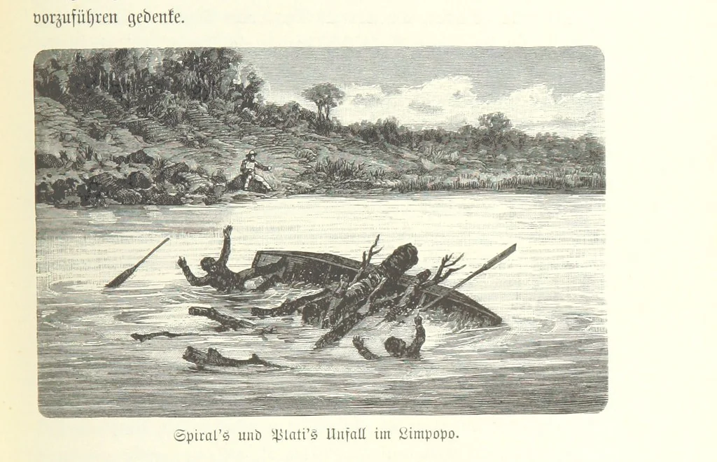 An illustration from Von der Capstadt ins Land der Maschukulumbe. Reisen im südlichen Afrika in den Jahren 1883-1887 ... Mit 205 Original-Holzschnitten, etc, 1890, leaf 213