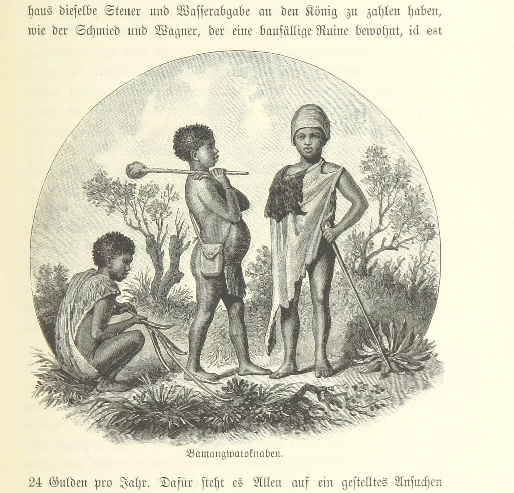 An illustration from Von der Capstadt ins Land der Maschukulumbe. Reisen im südlichen Afrika in den Jahren 1883-1887 ... Mit 205 Original-Holzschnitten, etc, 1890, leaf 261