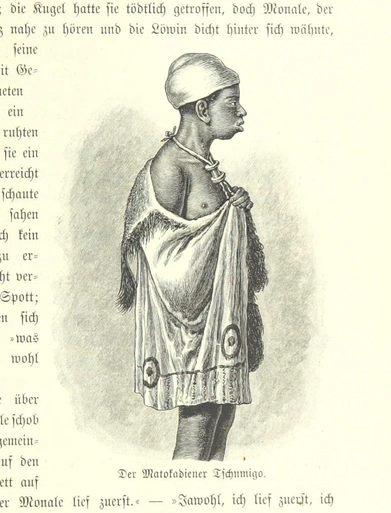 An illustration from Von der Capstadt ins Land der Maschukulumbe. Reisen im südlichen Afrika in den Jahren 1883-1887 ... Mit 205 Original-Holzschnitten, etc, 1890, leaf 441