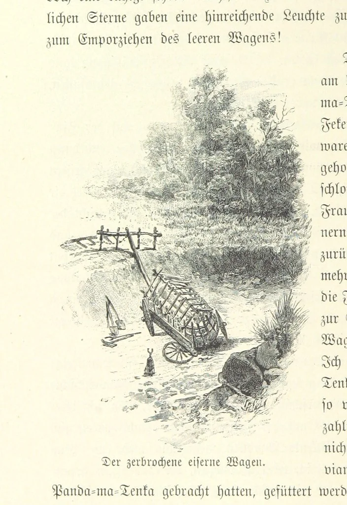 An illustration from Von der Capstadt ins Land der Maschukulumbe. Reisen im südlichen Afrika in den Jahren 1883-1887 ... Mit 205 Original-Holzschnitten, etc, 1890, leaf 444
