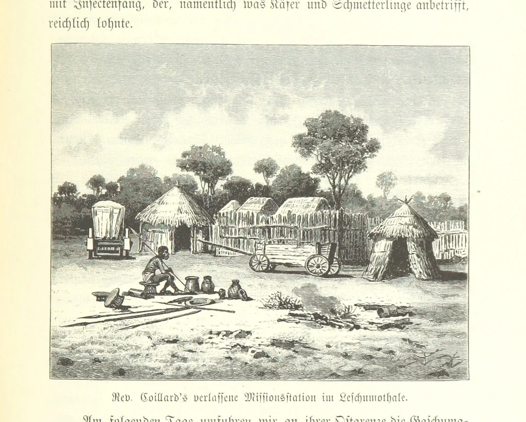 An illustration from Von der Capstadt ins Land der Maschukulumbe. Reisen im südlichen Afrika in den Jahren 1883-1887 ... Mit 205 Original-Holzschnitten, etc, 1890, leaf 493