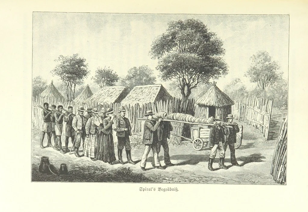 An illustration from Von der Capstadt ins Land der Maschukulumbe. Reisen im südlichen Afrika in den Jahren 1883-1887 ... Mit 205 Original-Holzschnitten, etc, 1890, leaf 525