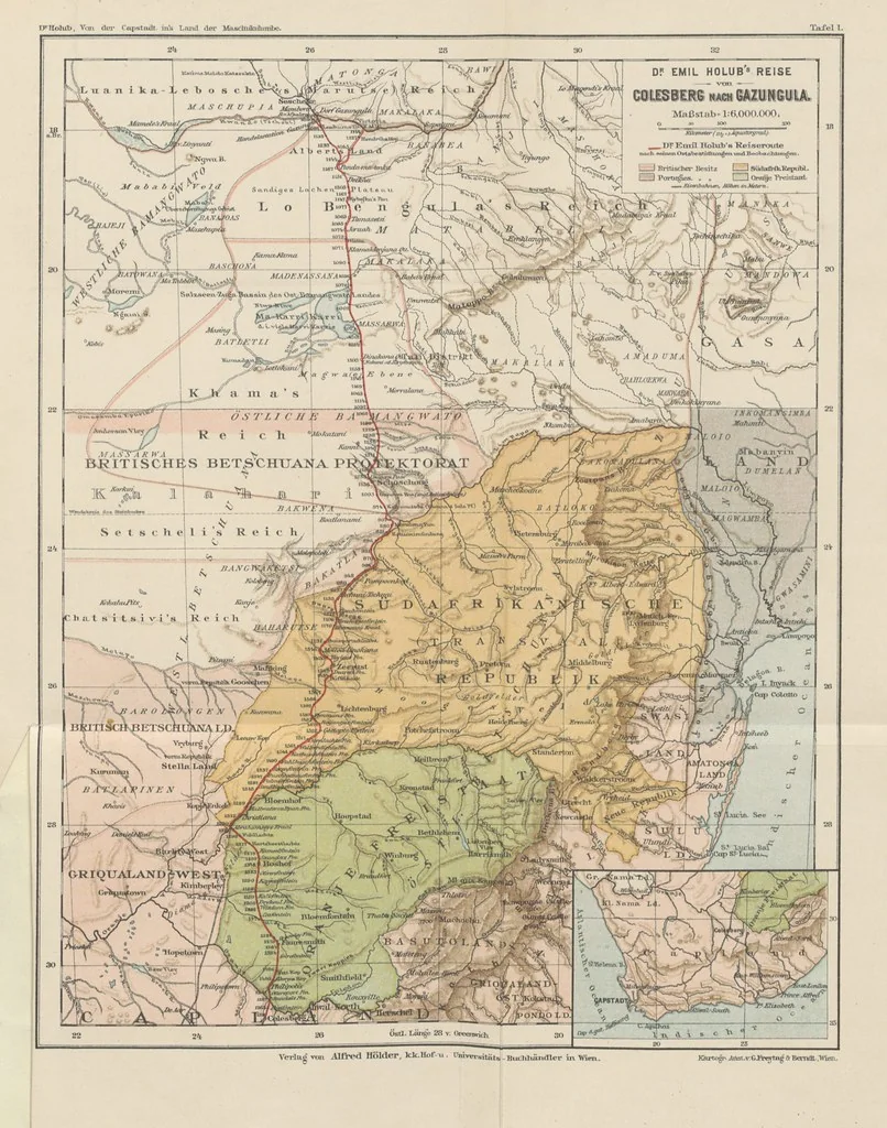 An illustration from Von der Capstadt ins Land der Maschukulumbe. Reisen im südlichen Afrika in den Jahren 1883-1887 ... Mit 205 Original-Holzschnitten, etc, 1890, leaf 581