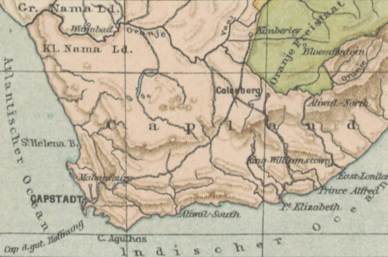 An illustration from Von der Capstadt ins Land der Maschukulumbe. Reisen im südlichen Afrika in den Jahren 1883-1887 ... Mit 205 Original-Holzschnitten, etc, 1890, leaf 581