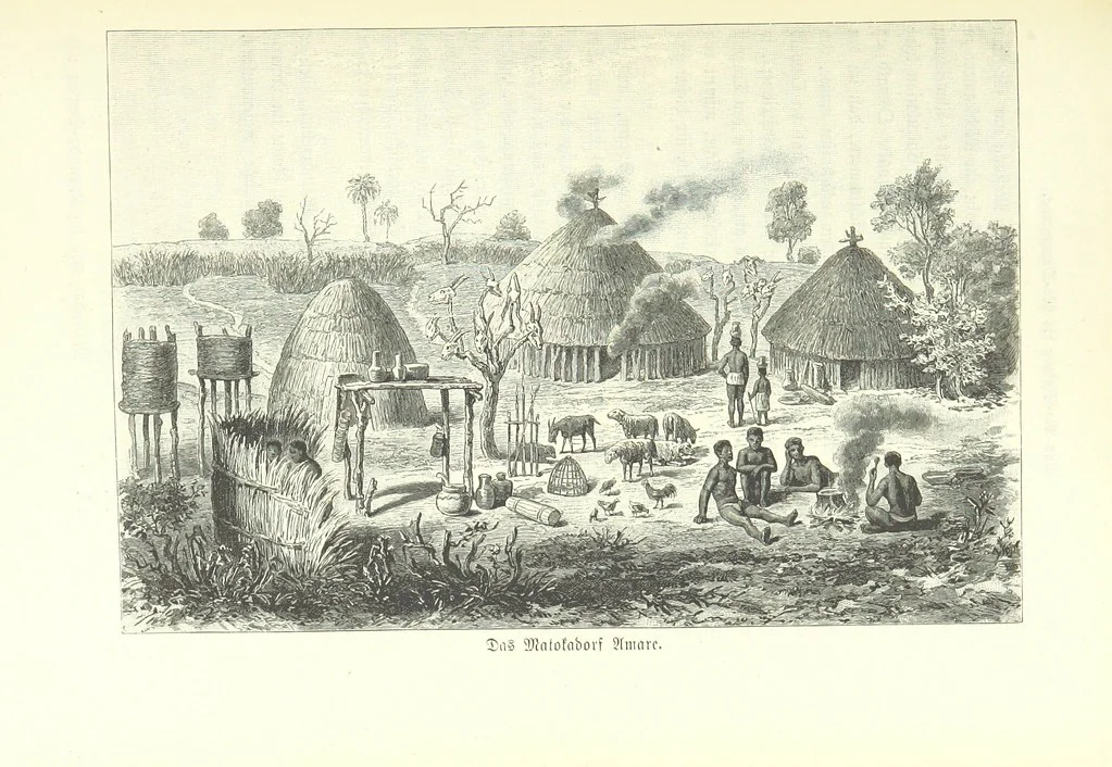 An illustration from Von der Capstadt ins Land der Maschukulumbe. Reisen im südlichen Afrika in den Jahren 1883-1887 ... Mit 205 Original-Holzschnitten, etc, 1890, leaf 703