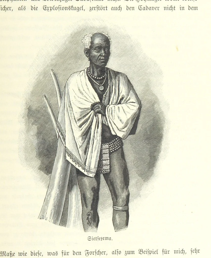 An illustration from Von der Capstadt ins Land der Maschukulumbe. Reisen im südlichen Afrika in den Jahren 1883-1887 ... Mit 205 Original-Holzschnitten, etc, 1890, leaf 735