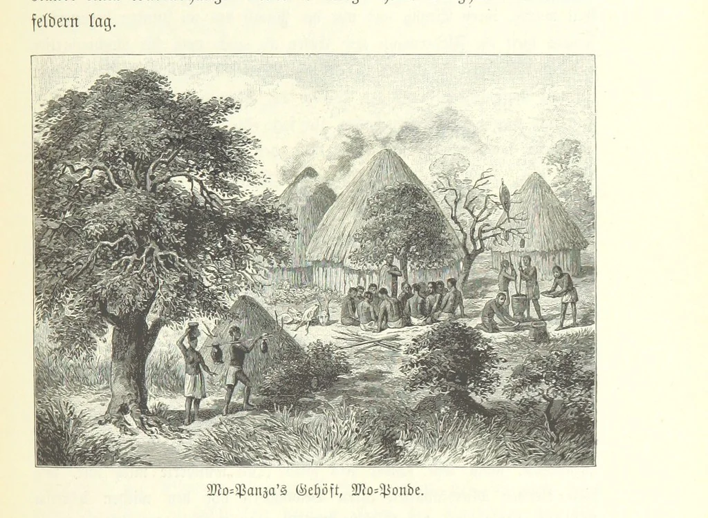 An illustration from Von der Capstadt ins Land der Maschukulumbe. Reisen im südlichen Afrika in den Jahren 1883-1887 ... Mit 205 Original-Holzschnitten, etc, 1890, leaf 775