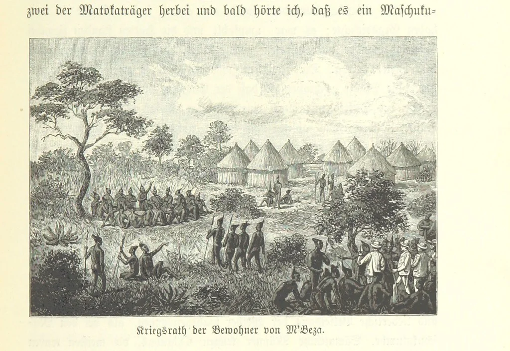 An illustration from Von der Capstadt ins Land der Maschukulumbe. Reisen im südlichen Afrika in den Jahren 1883-1887 ... Mit 205 Original-Holzschnitten, etc, 1890, leaf 799