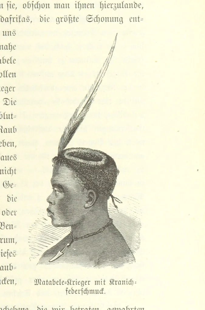An illustration from Von der Capstadt ins Land der Maschukulumbe. Reisen im südlichen Afrika in den Jahren 1883-1887 ... Mit 205 Original-Holzschnitten, etc, 1890, leaf 85