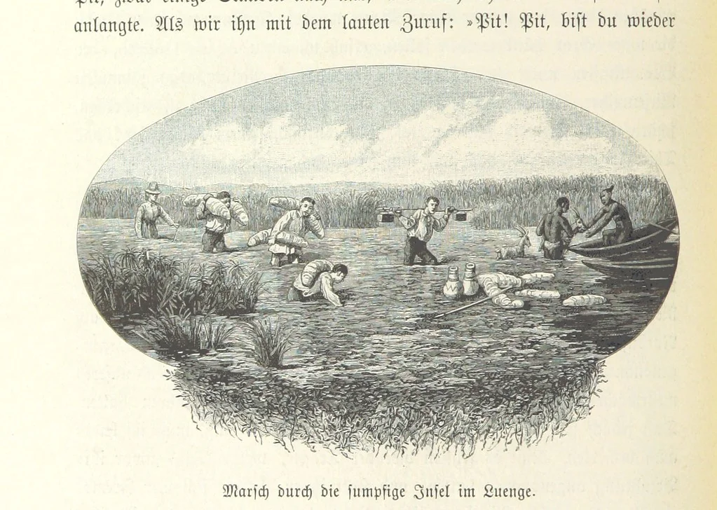 An illustration from Von der Capstadt ins Land der Maschukulumbe. Reisen im südlichen Afrika in den Jahren 1883-1887 ... Mit 205 Original-Holzschnitten, etc, 1890, leaf 870