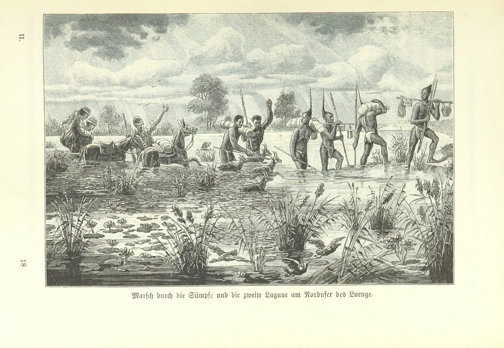 An illustration from Von der Capstadt ins Land der Maschukulumbe. Reisen im südlichen Afrika in den Jahren 1883-1887 ... Mit 205 Original-Holzschnitten, etc, 1890, leaf 871