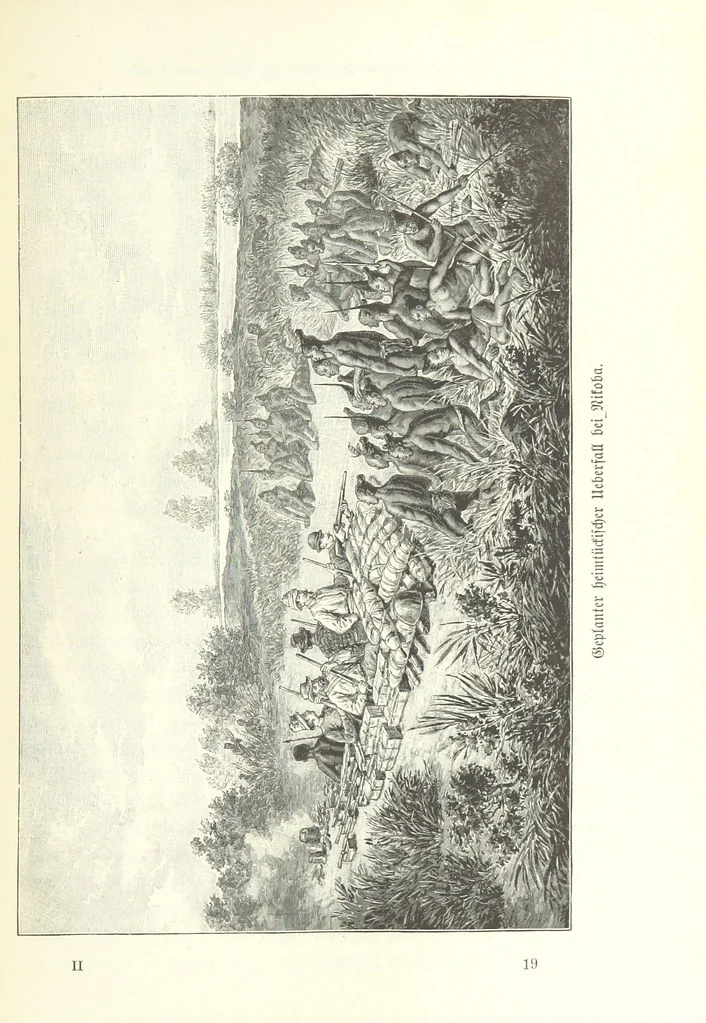 An illustration from Von der Capstadt ins Land der Maschukulumbe. Reisen im südlichen Afrika in den Jahren 1883-1887 ... Mit 205 Original-Holzschnitten, etc, 1890, leaf 887