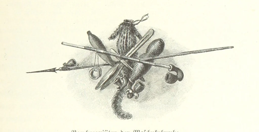 An illustration from Von der Capstadt ins Land der Maschukulumbe. Reisen im südlichen Afrika in den Jahren 1883-1887 ... Mit 205 Original-Holzschnitten, etc, 1890, leaf 905