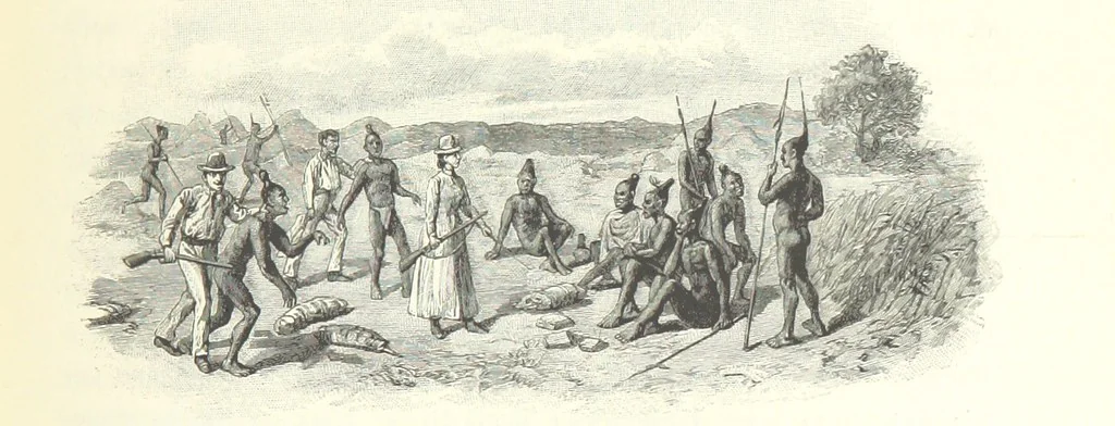 An illustration from Von der Capstadt ins Land der Maschukulumbe. Reisen im südlichen Afrika in den Jahren 1883-1887 ... Mit 205 Original-Holzschnitten, etc, 1890, leaf 907