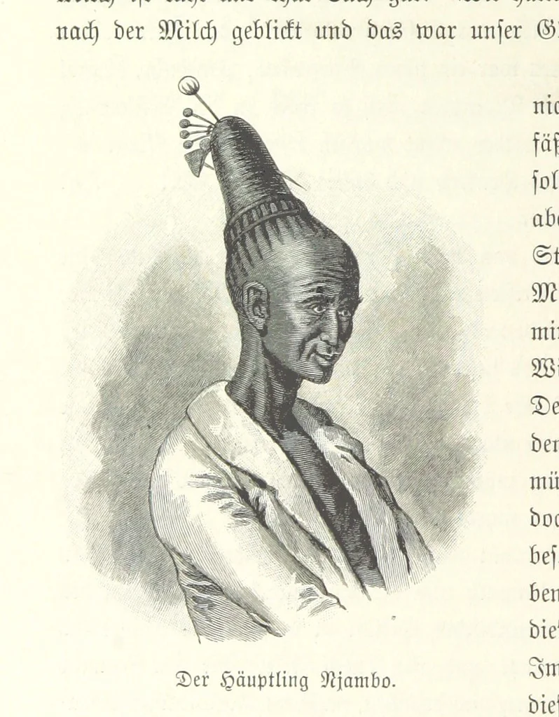 An illustration from Von der Capstadt ins Land der Maschukulumbe. Reisen im südlichen Afrika in den Jahren 1883-1887 ... Mit 205 Original-Holzschnitten, etc, 1890, leaf 910