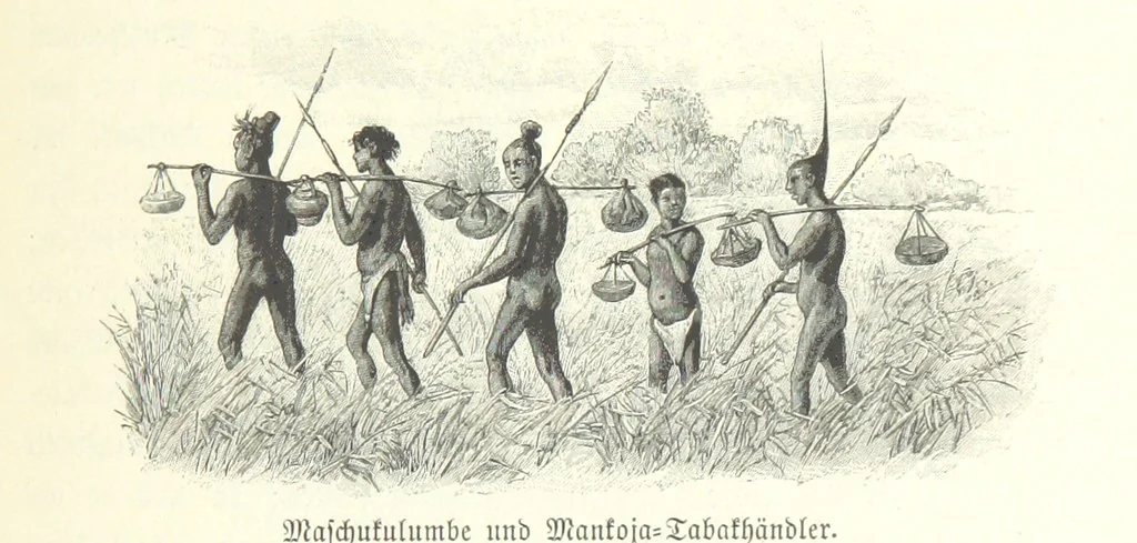 An illustration from Von der Capstadt ins Land der Maschukulumbe. Reisen im südlichen Afrika in den Jahren 1883-1887 ... Mit 205 Original-Holzschnitten, etc, 1890, leaf 911