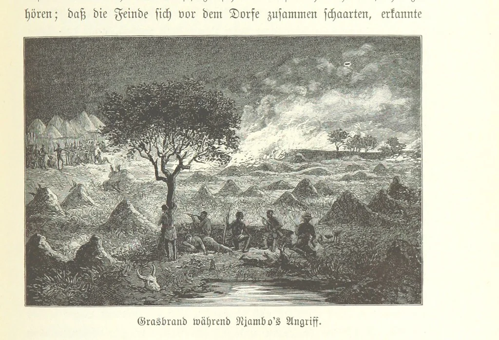 An illustration from Von der Capstadt ins Land der Maschukulumbe. Reisen im südlichen Afrika in den Jahren 1883-1887 ... Mit 205 Original-Holzschnitten, etc, 1890, leaf 919