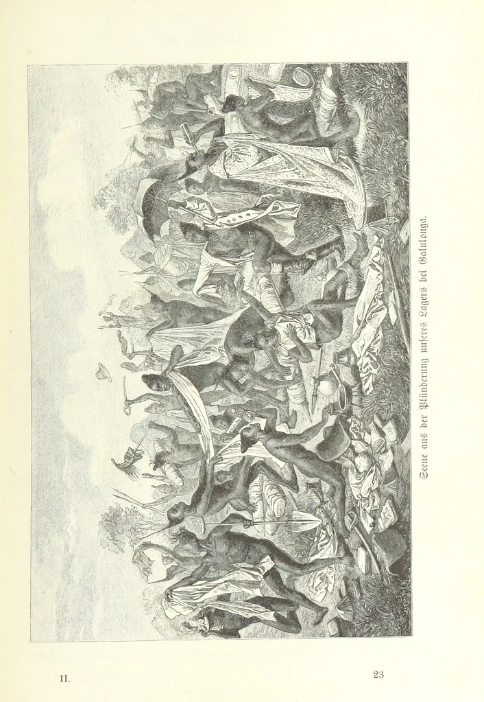An illustration from Von der Capstadt ins Land der Maschukulumbe. Reisen im südlichen Afrika in den Jahren 1883-1887 ... Mit 205 Original-Holzschnitten, etc, 1890, leaf 951