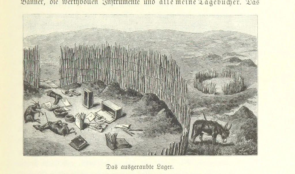 An illustration from Von der Capstadt ins Land der Maschukulumbe. Reisen im südlichen Afrika in den Jahren 1883-1887 ... Mit 205 Original-Holzschnitten, etc, 1890, leaf 953