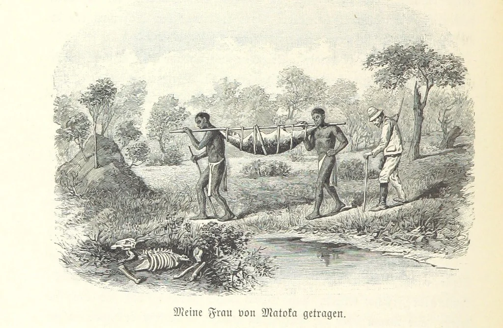 An illustration from Von der Capstadt ins Land der Maschukulumbe. Reisen im südlichen Afrika in den Jahren 1883-1887 ... Mit 205 Original-Holzschnitten, etc, 1890, leaf 998