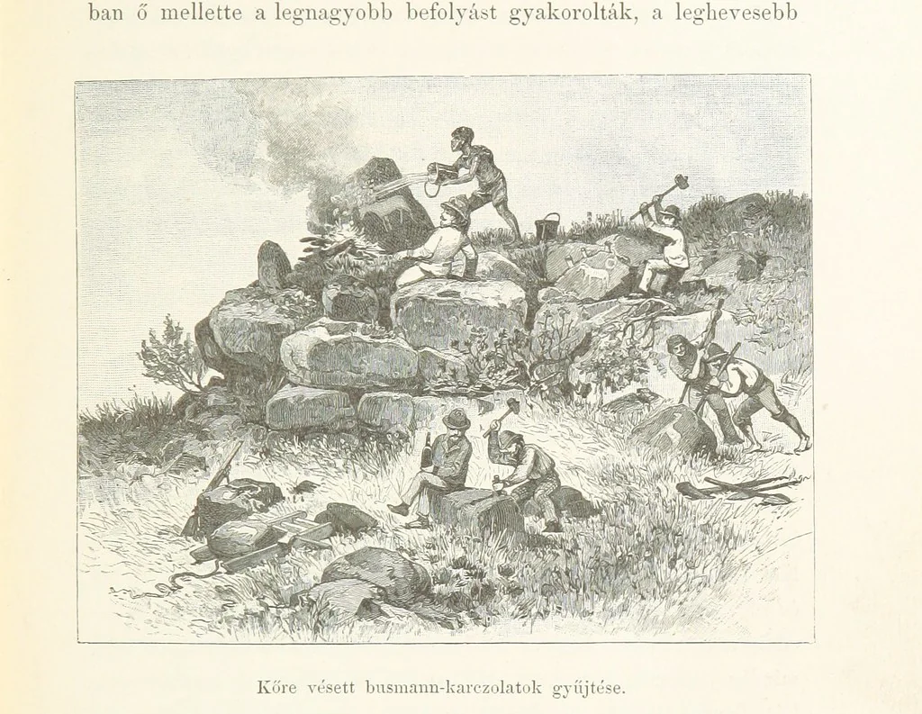 An illustration from A Fokvárostól a Masukulumbék országába, 1883-1887 ... Jogosított kiadás, ... 160 ... fametszettel és 2 térképpel, 1890, leaf 125