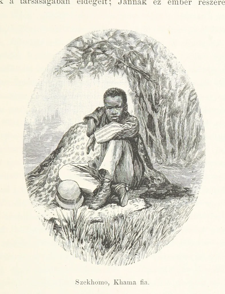 An illustration from A Fokvárostól a Masukulumbék országába, 1883-1887 ... Jogosított kiadás, ... 160 ... fametszettel és 2 térképpel, 1890, leaf 265