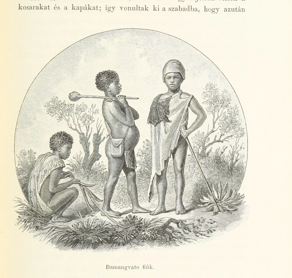 An illustration from A Fokvárostól a Masukulumbék országába, 1883-1887 ... Jogosított kiadás, ... 160 ... fametszettel és 2 térképpel, 1890, leaf 277