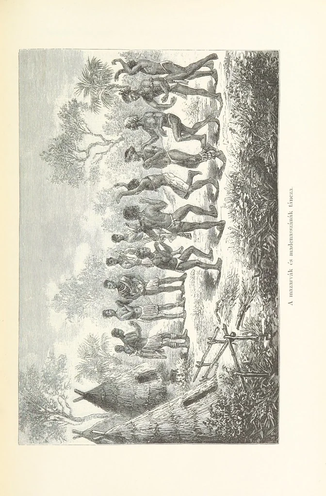 An illustration from A Fokvárostól a Masukulumbék országába, 1883-1887 ... Jogosított kiadás, ... 160 ... fametszettel és 2 térképpel, 1890, leaf 365