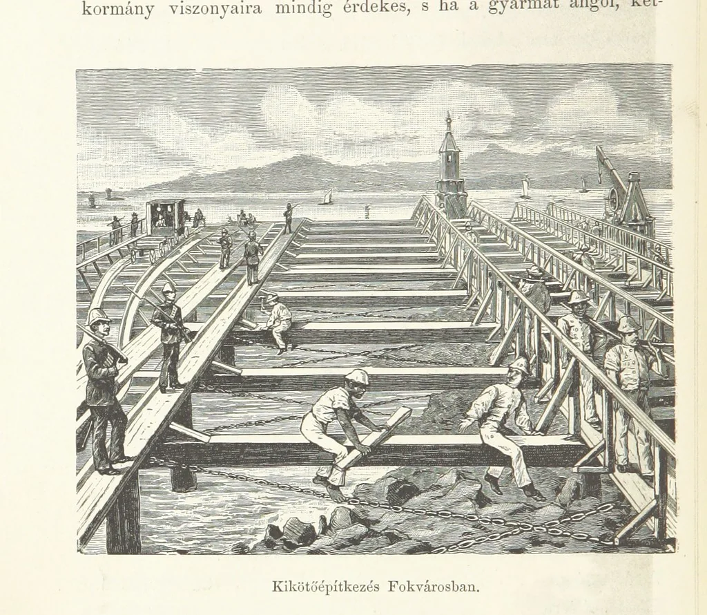 An illustration from A Fokvárostól a Masukulumbék országába, 1883-1887 ... Jogosított kiadás, ... 160 ... fametszettel és 2 térképpel, 1890, leaf 52