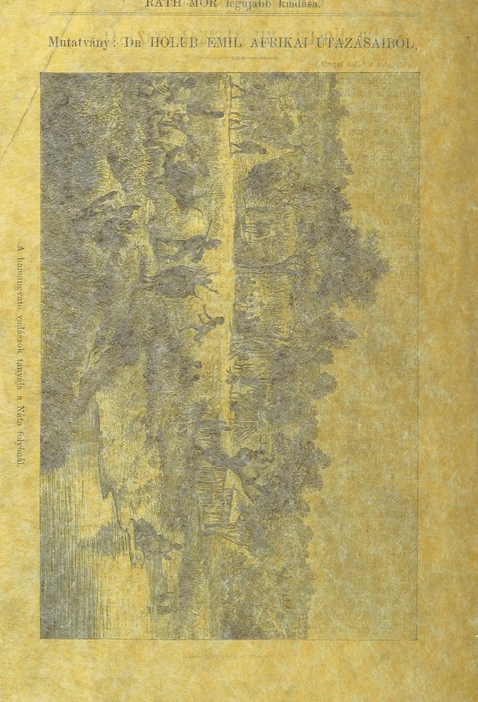 An illustration from A Fokvárostól a Masukulumbék országába, 1883-1887 ... Jogosított kiadás, ... 160 ... fametszettel és 2 térképpel, 1890, leaf 522