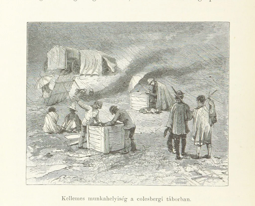 An illustration from A Fokvárostól a Masukulumbék országába, 1883-1887 ... Jogosított kiadás, ... 160 ... fametszettel és 2 térképpel, 1890, leaf 60