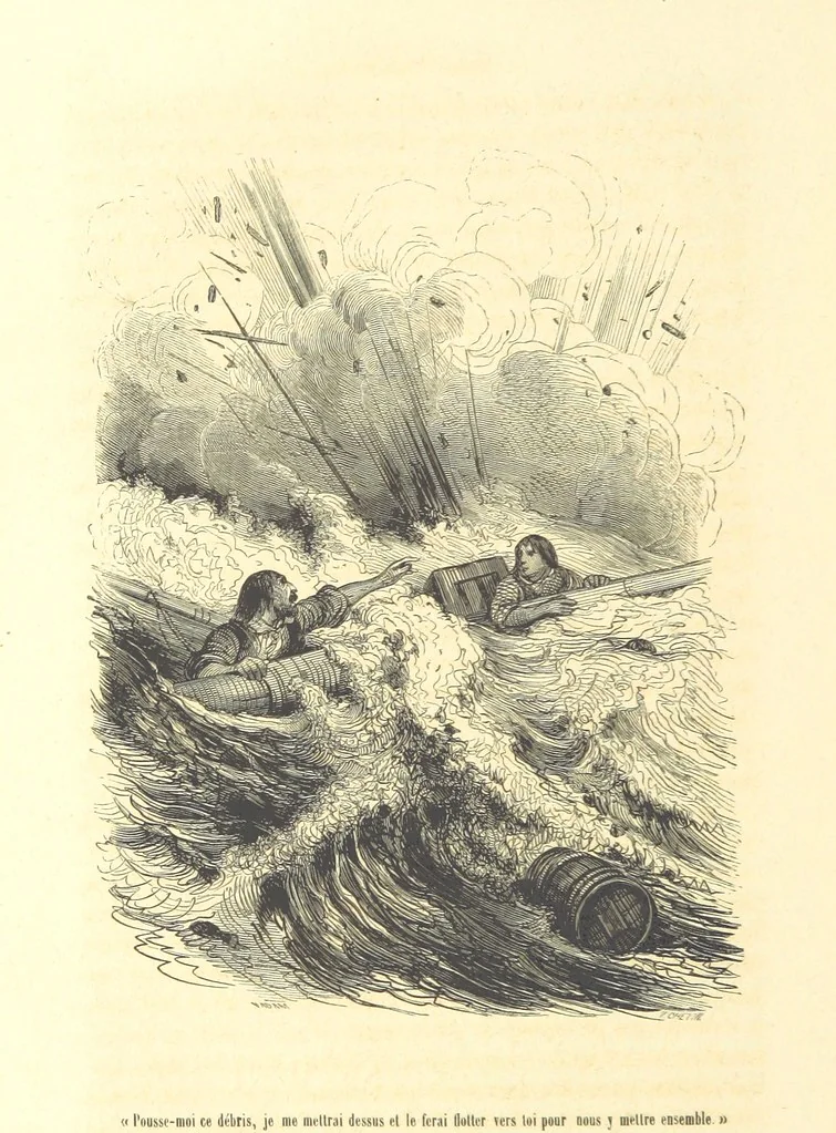 An illustration from Aventures les plus curieuses des voyageurs. Coup d'œil autour du monde, d'après les relations anciennes et modernes ... par M. Hombron. Ouvrage imité des Aventures des voyageurs par P. Blanchard, 1847, leaf 1008