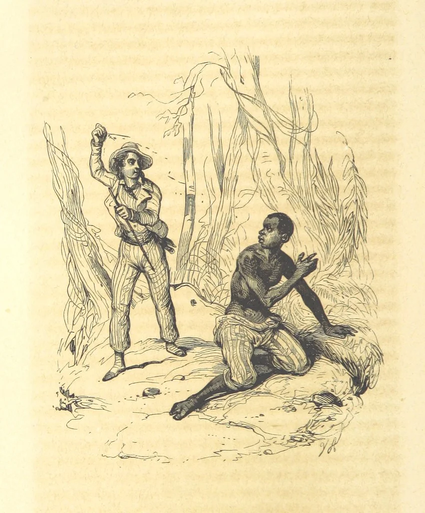 An illustration from Aventures les plus curieuses des voyageurs. Coup d'œil autour du monde, d'après les relations anciennes et modernes ... par M. Hombron. Ouvrage imité des Aventures des voyageurs par P. Blanchard, 1847, leaf 194