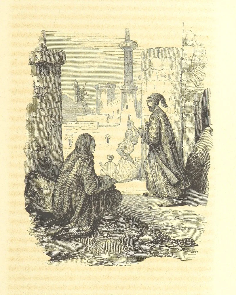 An illustration from Aventures les plus curieuses des voyageurs. Coup d'œil autour du monde, d'après les relations anciennes et modernes ... par M. Hombron. Ouvrage imité des Aventures des voyageurs par P. Blanchard, 1847, leaf 231