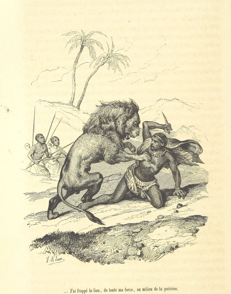 An illustration from Aventures les plus curieuses des voyageurs. Coup d'œil autour du monde, d'après les relations anciennes et modernes ... par M. Hombron. Ouvrage imité des Aventures des voyageurs par P. Blanchard, 1847, leaf 272