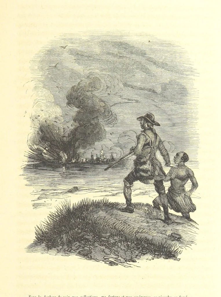 An illustration from Aventures les plus curieuses des voyageurs. Coup d'œil autour du monde, d'après les relations anciennes et modernes ... par M. Hombron. Ouvrage imité des Aventures des voyageurs par P. Blanchard, 1847, leaf 295