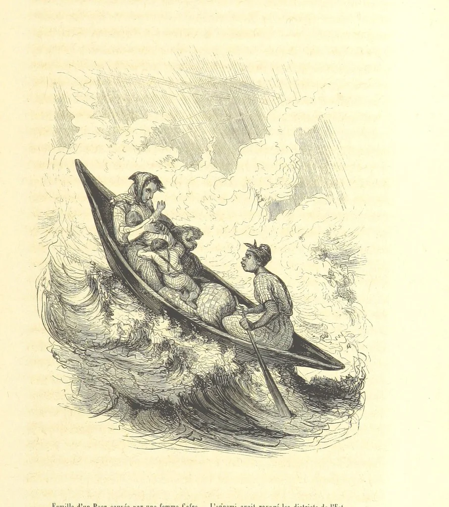 An illustration from Aventures les plus curieuses des voyageurs. Coup d'œil autour du monde, d'après les relations anciennes et modernes ... par M. Hombron. Ouvrage imité des Aventures des voyageurs par P. Blanchard, 1847, leaf 321