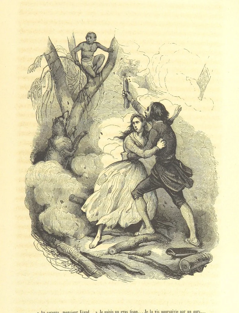 An illustration from Aventures les plus curieuses des voyageurs. Coup d'œil autour du monde, d'après les relations anciennes et modernes ... par M. Hombron. Ouvrage imité des Aventures des voyageurs par P. Blanchard, 1847, leaf 703