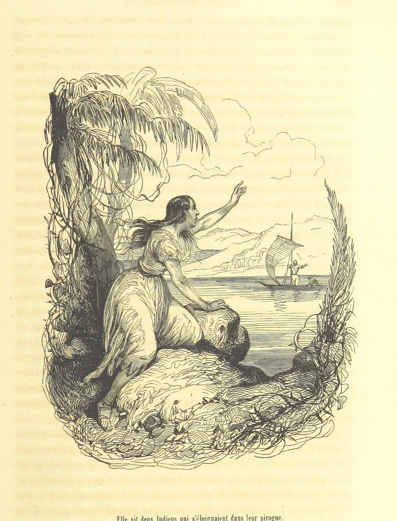An illustration from Aventures les plus curieuses des voyageurs. Coup d'œil autour du monde, d'après les relations anciennes et modernes ... par M. Hombron. Ouvrage imité des Aventures des voyageurs par P. Blanchard, 1847, leaf 759