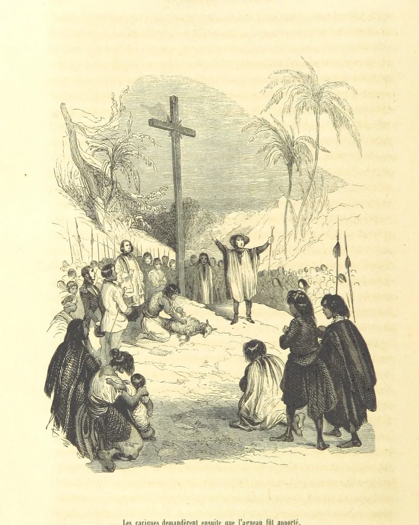 An illustration from Aventures les plus curieuses des voyageurs. Coup d'œil autour du monde, d'après les relations anciennes et modernes ... par M. Hombron. Ouvrage imité des Aventures des voyageurs par P. Blanchard, 1847, leaf 774