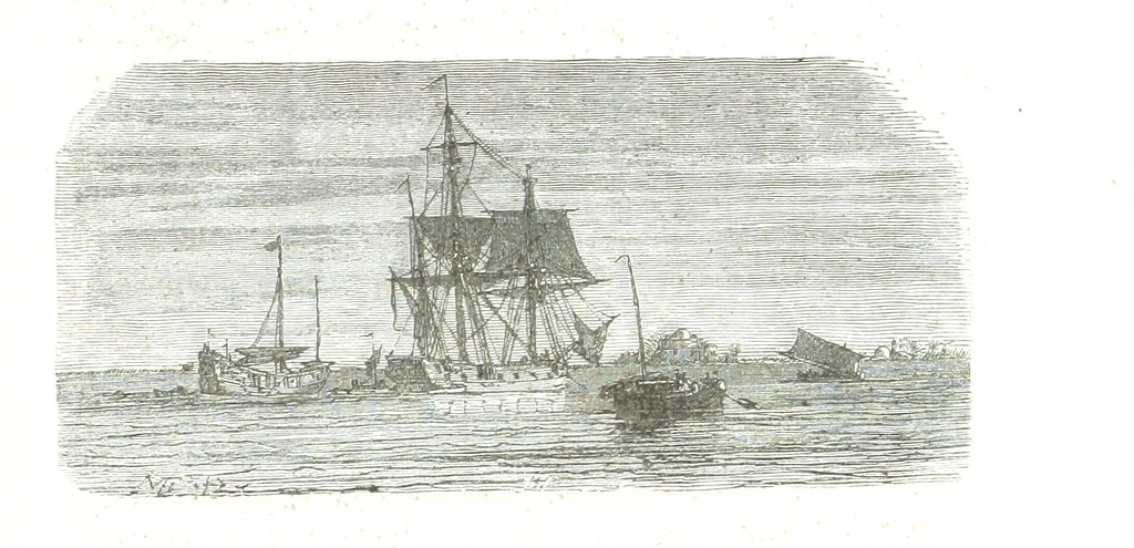 An illustration from Aventures les plus curieuses des voyageurs. Coup d'œil autour du monde, d'après les relations anciennes et modernes ... par M. Hombron. Ouvrage imité des Aventures des voyageurs par P. Blanchard, 1847, leaf 91