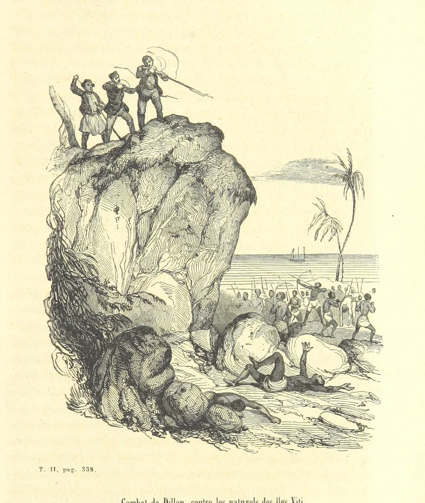 An illustration from Aventures les plus curieuses des voyageurs. Coup d'œil autour du monde, d'après les relations anciennes et modernes ... par M. Hombron. Ouvrage imité des Aventures des voyageurs par P. Blanchard, 1847, leaf 913