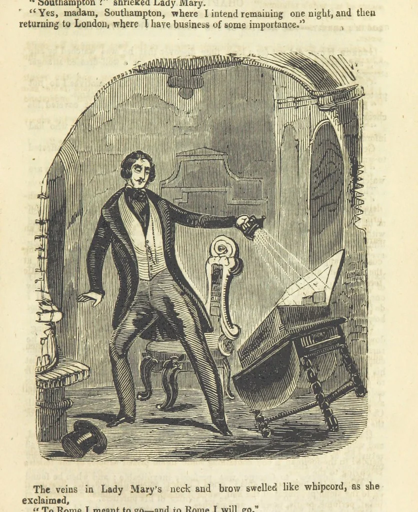 An illustration from Alice Home; or, the revenge of the blighted one ... A romance, 1848, leaf 105