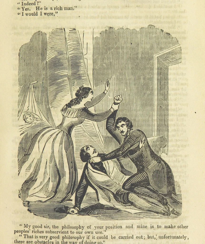 An illustration from Alice Home; or, the revenge of the blighted one ... A romance, 1848, leaf 65
