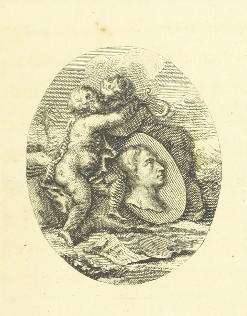 An illustration from The Odyssey of Homer. [Translated into English verse, by Pope, W. Broome, and E. Fenton; with notes by W. Broome.] (A general view of the Epic poem, and of the Iliad and Odyssey, extracted from Bossu. Postscript, by Mr Pope. Homer's Battle of the Frogs and Mice [translated by T. Parnell], corrected by Mr Pope.), 1725, leaf 265