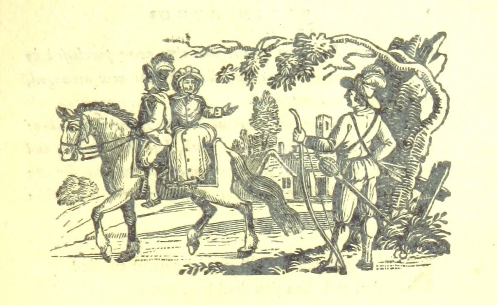An illustration from Robin Hood; a collection of all the ancient poems, songs, and ballads now extant relative to that ... outlaw. To which are prefixed historical anecdotes of his life. [Edited by J. Ritson. With wood engravings by Thomas Bewick, 1795, leaf 305