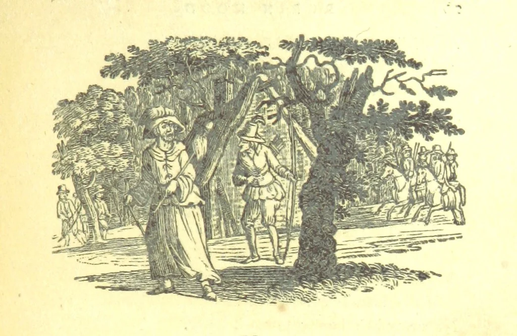 An illustration from Robin Hood; a collection of all the ancient poems, songs, and ballads now extant relative to that ... outlaw. To which are prefixed historical anecdotes of his life. [Edited by J. Ritson. With wood engravings by Thomas Bewick, 1795, leaf 323