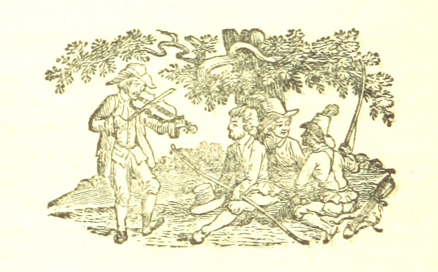 An illustration from Robin Hood; a collection of all the ancient poems, songs, and ballads now extant relative to that ... outlaw. To which are prefixed historical anecdotes of his life. [Edited by J. Ritson. With wood engravings by Thomas Bewick, 1795, leaf 386