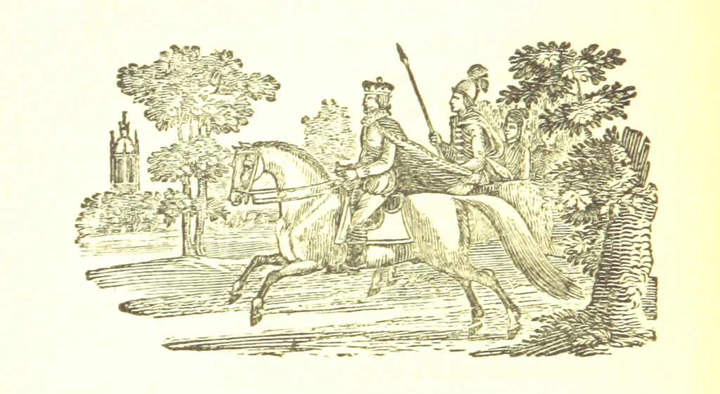An illustration from Robin Hood; a collection of all the ancient poems, songs, and ballads now extant relative to that ... outlaw. To which are prefixed historical anecdotes of his life. [Edited by J. Ritson. With wood engravings by Thomas Bewick, 1795, leaf 396